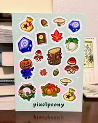 Image 3 of 5x7" Animal Crossing: New Horizons Seasons Matte Sticker Sheet