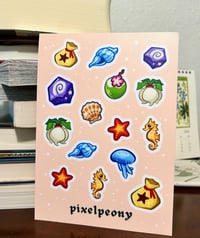 Image 5 of 5x7" Animal Crossing: New Horizons Seasons Matte Sticker Sheet