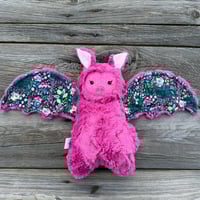 Tubby Bat - Dark Pink Floral