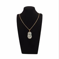 Image 6 of Tiger Chinese Zodiac Moss In Snow Jade Pendant