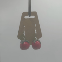 Image 1 of Frustrating Chapter Tomato Earrings | Handmade Polymer Clay Dangle Earrings