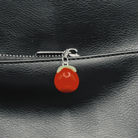 Image 5 of Bookish Charm Zipper Pull | Handmade Tomato Bag Charm for Readers 