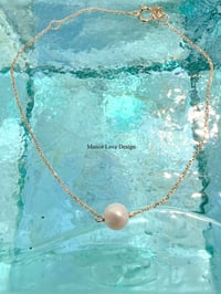 14k solid gold Akoya pearl bracelet 