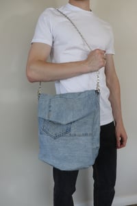 Image 1 of RECYCLED BLUE DENIM BAG