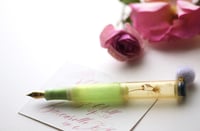 Image 4 of Lemon Flower, Navy, Lime - Pocket Fountain Pen
