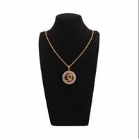 Image 6 of 10K Kowloon Dragon Center White Jade Pendant 