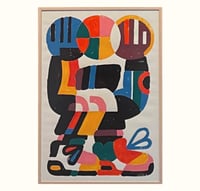 'Boy playing basketball' - painting