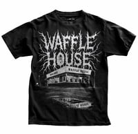 Image 1 of Haunted Waffle House T-Shirt | Horror Parody Graphic Tee | Spooky Streetwear Shirt