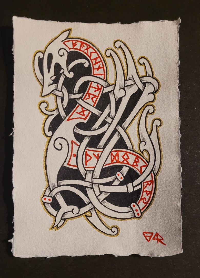 Image of Urnes Dragon(IV) Original artwork 