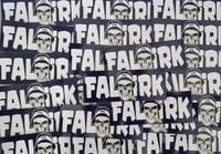 Image 1 of Pack of 25 13x5cm Falkirk Skull Smoking Football/Ultras Stickers.