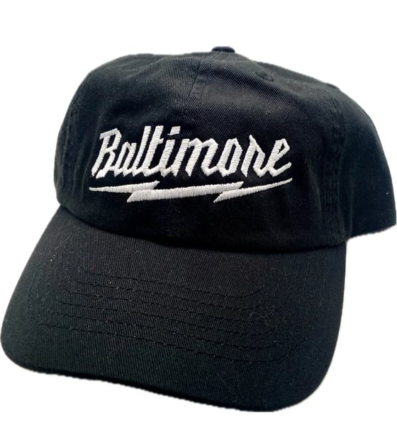 Image of Baltimore Bolt Dad Hat Black/White(free shipping)