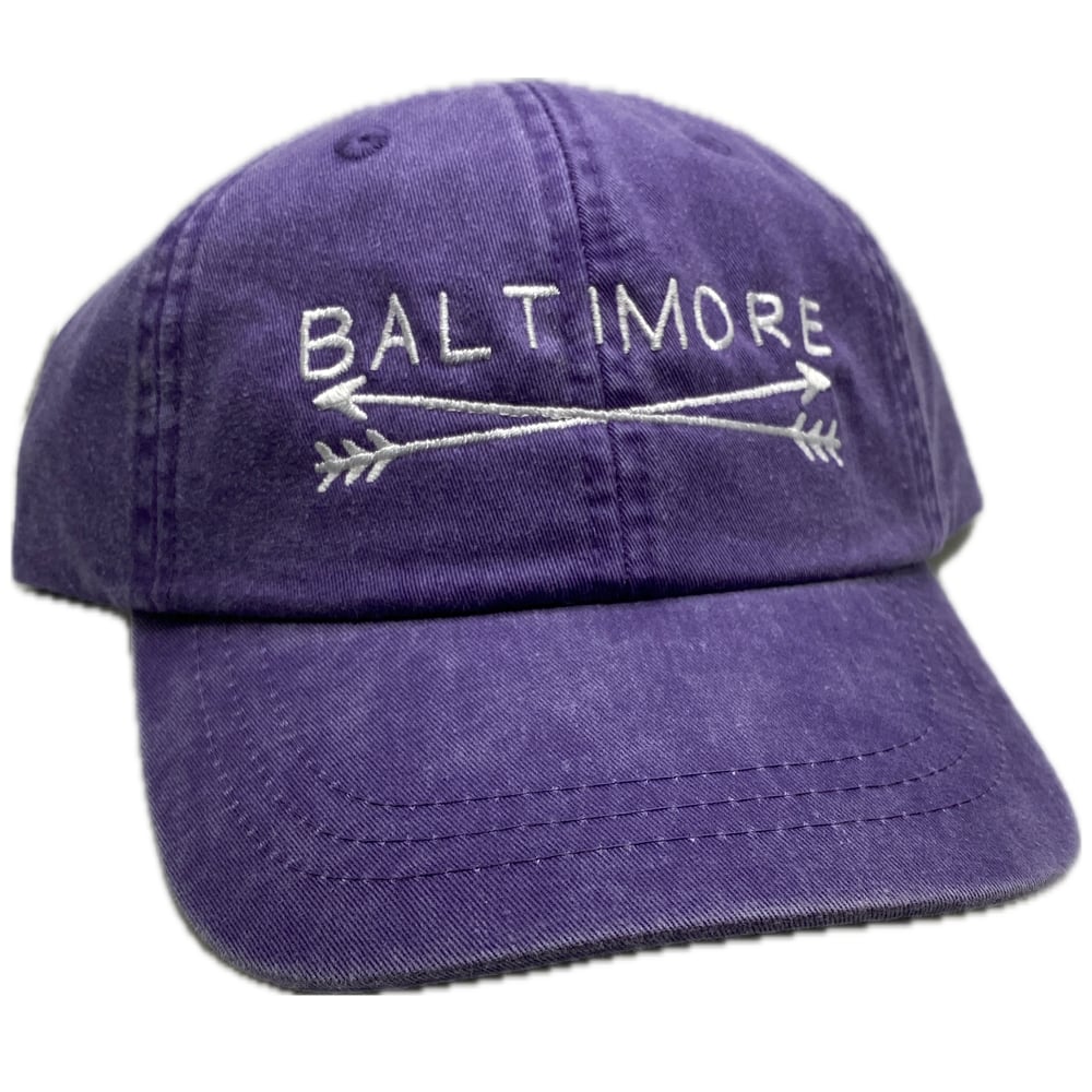 Image of Baltimore Arrows Dad Hat Purple/white (free shipping)