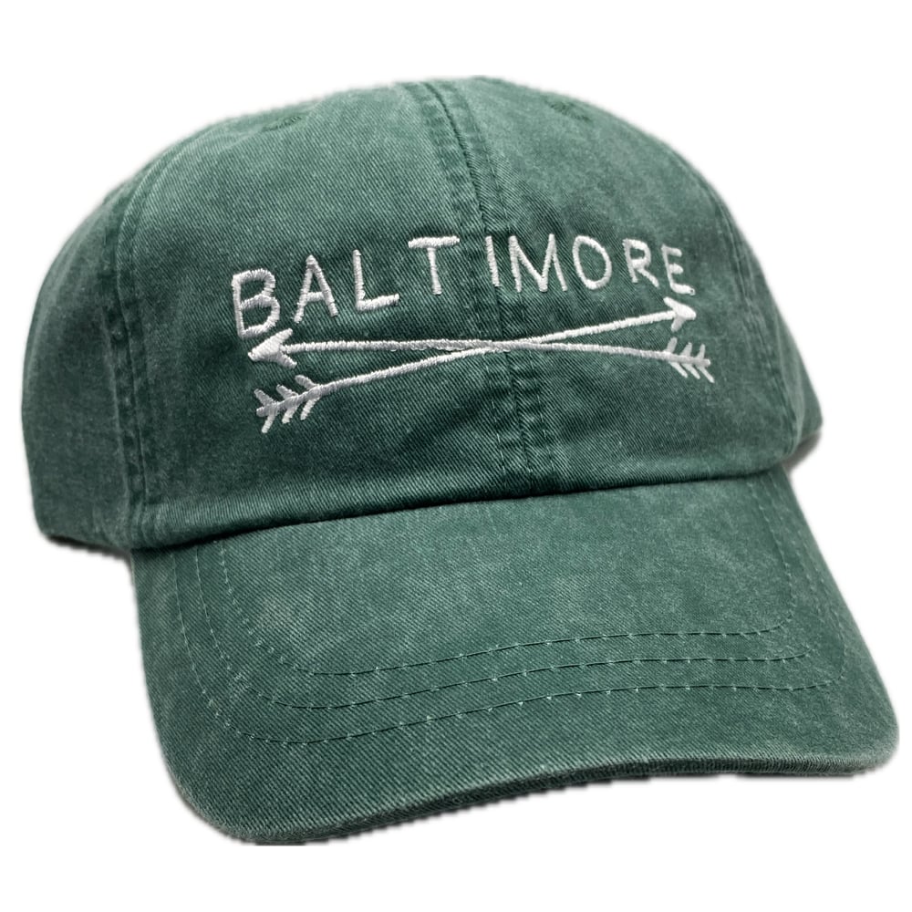 Image of Baltimore Arrows Dad Hat Green/white (free shipping)