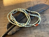 Image 3 of Meadow Flowers . Seed beads and sterling silver necklace / n11
