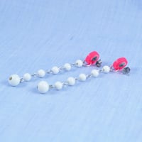 Image 14 of Dangly Vintage Glass Bead Earrings