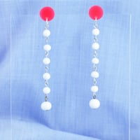 Image 5 of Dangly Vintage Glass Bead Earrings