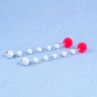 Image 13 of Dangly Vintage Glass Bead Earrings