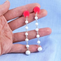 Image 17 of Dangly Vintage Glass Bead Earrings