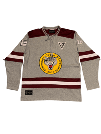 Currency Crew Currency Wolves Hockey Jersey Grey Home