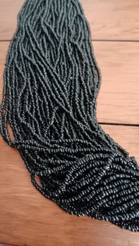 Image 7 of FIFTY STRAND BLACK BEAD NECKLACE 
