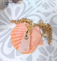 Image 1 of Cape Cod Genuine Sea Glass Pendant Frosty White Real Ocean Tumbled Cape Cod Beach Glass Necklace