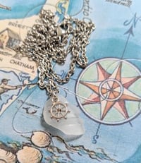 Image 1 of Cape Cod Handmade Sea Glass Pendant Frosty Mermaid Tears Tumbled Beach Glass Necklace