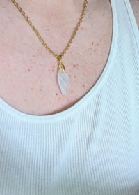 Image 3 of Cape Cod Genuine Sea Glass Pendant Frosty White Real Ocean Tumbled Cape Cod Beach Glass 