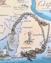 Image 3 of Cape Cod Handmade Sea Glass Pendant Frosty Mermaid Tears Tumbled Beach Glass Necklace