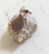 Image 4 of Cape Cod Root Beer Brown Colored Sea Glass Pendant Frosty Chunky Mermaid Tears