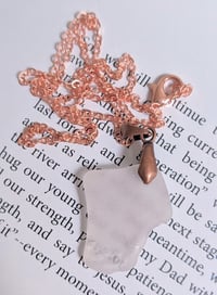 Image 4 of Cape Cod Sea Glass Pendant Frosty Blush White -Authentic Tumbled Beach Glass Necklace