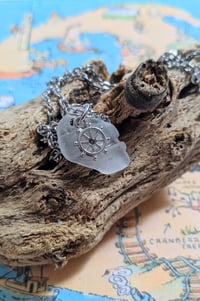 Image 4 of Cape Cod Handmade Sea Glass Pendant Frosty Mermaid Tears Tumbled Beach Glass Necklace