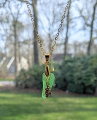 Image 5 of Cape Cod Sea Glass Pendant Frosty Emerald Green Authentic Ocean Tumbled Beach Glass Necklace