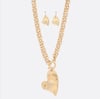  Heart Toggle Link Layered Necklace