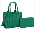2In1 Handle Tote Bag Mini Satchel W Wallet Set