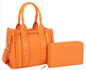 2In1 Handle Tote Bag Mini Satchel W Wallet Set