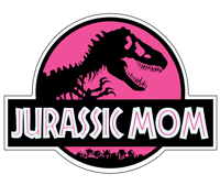 Image 2 of Jurassic Mom Pink Background Cling Decal Set (2-Pack)