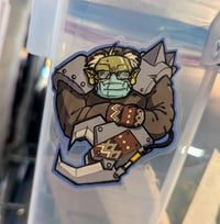 Image 1 of Bernie Sandorc Sticker - 3 inch Transparent Vinyl Sticker