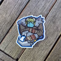 Image 2 of Bernie Sandorc Sticker - 3 inch Transparent Vinyl Sticker