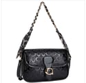 Oval Pattern Print Scarf Chain Handle Crossbody Bag