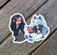 Image 1 of Rebecca & Glory Sticker - 3 inch Transparent Vinyl Sticker