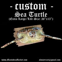 CUSTOM Life-Size Green Sea Turtle Wall Mount