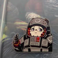 Image 2 of Thumbs Up Mynah Unit - 2.7 inch Transparent Vinyl Sticker