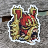 Furious Eater of Planets Helmet - 2 inch Glossy Vinyl Sticker