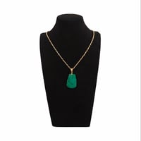 Image 6 of 10 K Gold Rooster Chinese Zodiac Green Jade Pendant