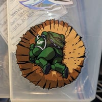 Image 2 of Help! I've FALLEN and I can't get up! 3 inch Transparent Vinyl Sticker