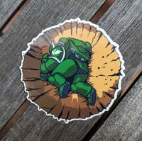 Image 1 of Help! I've FALLEN and I can't get up! 3 inch Transparent Vinyl Sticker
