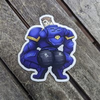 Captain Gluteus - 3 inch Glossy Vinyl Sticker