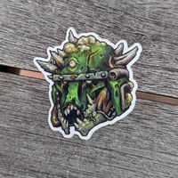 Plague Legionnaire Helm - 2 inch Glossy Vinyl Sticker