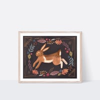 Rabbit Wreath Print
