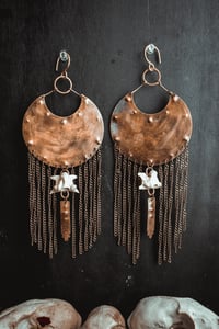 Image 3 of Brass shield and bone hangers